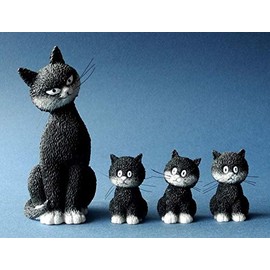 L'Alignement (Cats in a Row) Dubout Cat Resin Ornament DUB22
