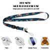 Badge Holder with Detachable Neck Lanyard Reel Clip, Retractable Vertical