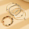 PZKQSAC 5PCS Boho Ankle Bracelets for Women Adjustable Bead Anklet