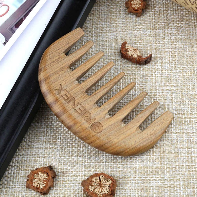 Orienex, High-quality Comb, Water Buffalo Horn, Crescent, Scalp Massaging, Anti-Static,