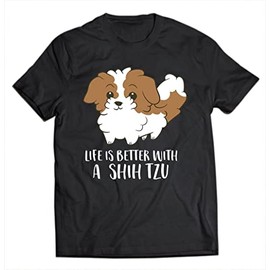 keoStore Cute Shih Tzu Dog Owner Gift Life is Better with A Shih Tzu ds4020 T-Shirt