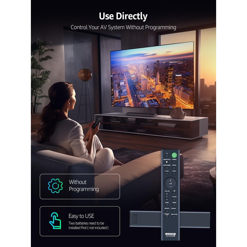 PZL New Replacement RMT-AH500U Remote Control fit for Sony Soundbar