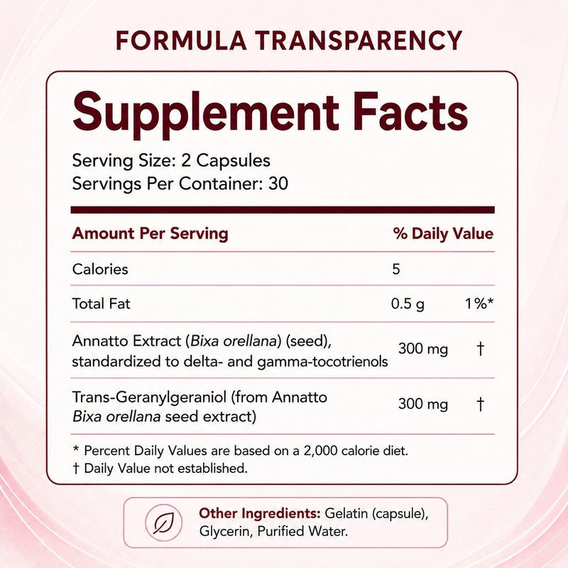 Annatto Tocotrienols Delta + Gamma Formula for Antioxidant Wellness Support