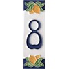 Italian Ceramic Numbers & Letters, Lemon Design - 10cm x
