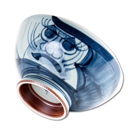 Rice Bowl, Large Size, Large, Large, Large, Stylish, Hasamiyaki, Arita Ware, Daruma