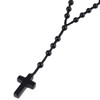 Nupuyai Natural Black Agate Cross Stone Pendant Necklace Amulet Healing