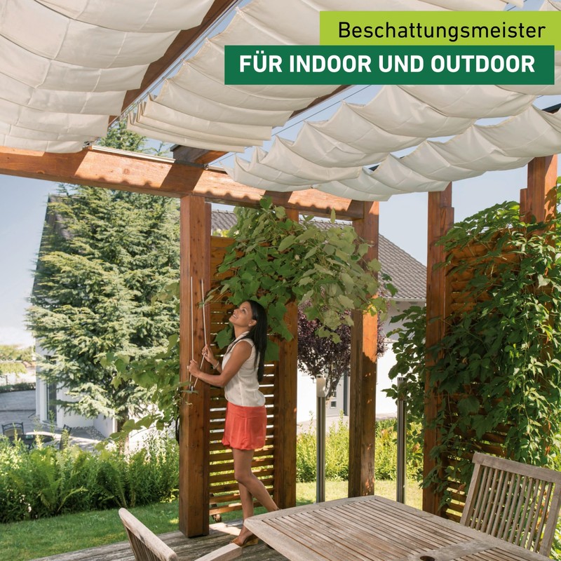 Windhager Sonnensegel für Seilspanntechnik, Wintergarten und Terrassen Beschattung, Seilspannmarkise, 270