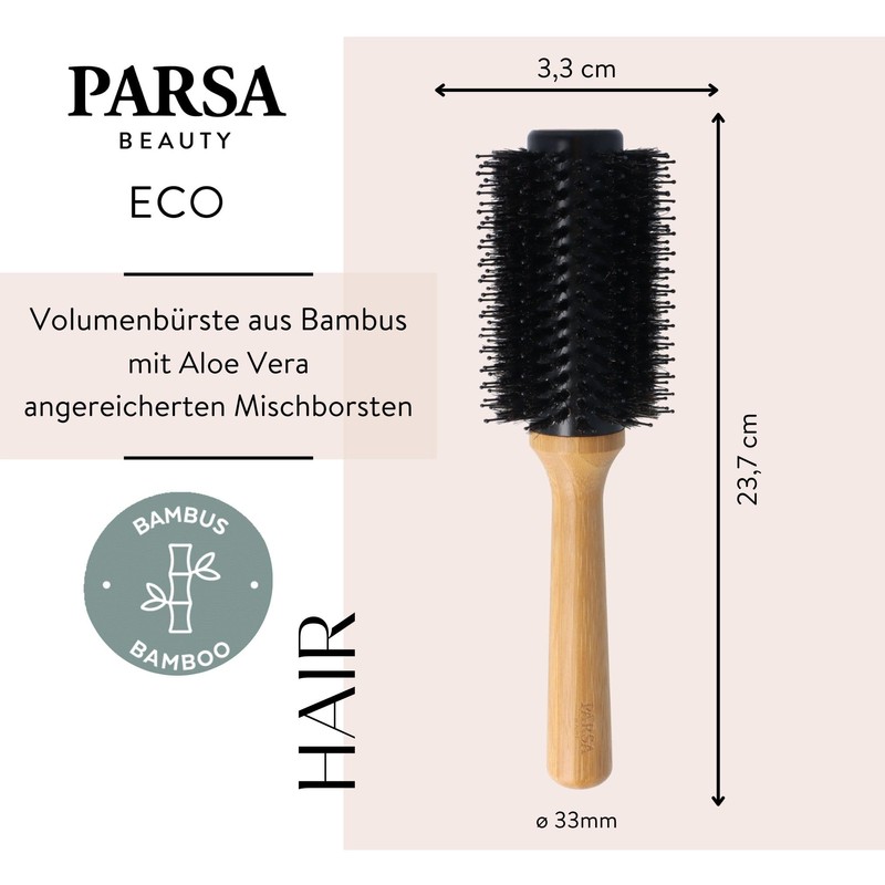 Parsa Bamboo Volume Brush Diameter 33 mm FSC Certified and