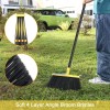 Kefanta Indoor Outdoor Angled Broom with Adjustable Handle for Housekeeping