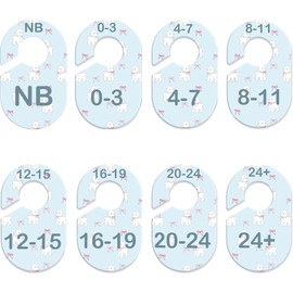 Utook Baby Closet Dividers for Baby Clothes Organizer，Baby Closet Organizer for Newborn to 24 Months Clothes，Extra-Large Labels and Double-Sided，Perfect for Nursery Decor