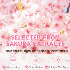 30Pcs Sakura Skincare Set, Skin Care for Teenage Girls Gift Set, Girls Pamper Set with Cleanser,Toner,Serum,Eye Cream,Face Cream,Lip Mask,Sleeping Mask,Mud Mask,Tone Up Cream,Sunscreen