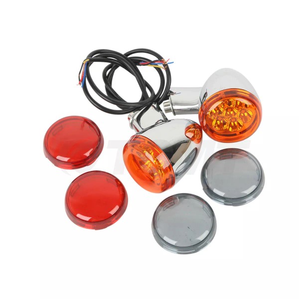 TCMT Rear LED Turn Signals Indicator Lights Fit For Harley