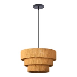 Arturesthome Modern Rustic Wicker Hanging Lamp for Farmhouse Coastal Ceiling Rattan Pendant Light for Dining Room Bedroom Entryway