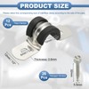 PATIKIL 12Pcs Pipe Clamps, 3/8 Inch 304 Stainless Steel Rubber