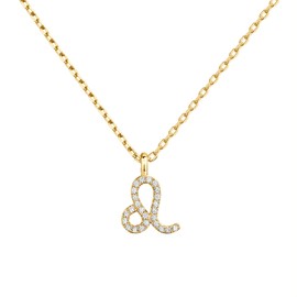 PAVOI 14K Yellow Gold Plated CZ Astrology Necklace Astrology Necklace | Astrology Gifts For Women | Zodiac Necklaces | Leo Necklace