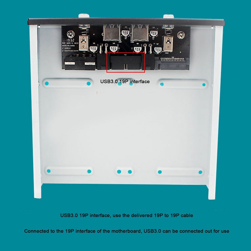 USB Front Panel Adapter 2 Ports USB3.0 Stable Reliable Independent