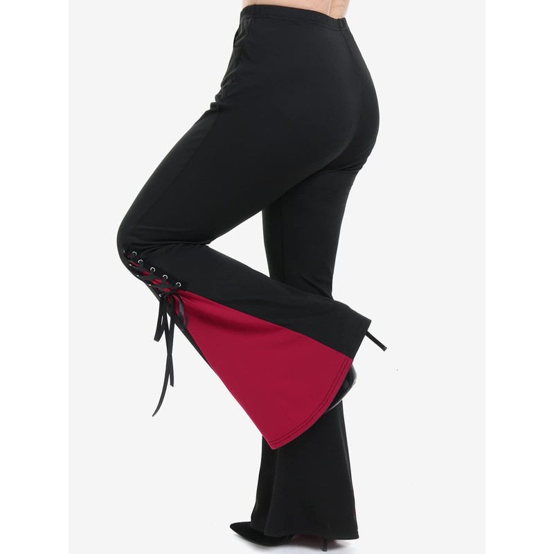 ROSE GAL Womens Plus Size Gothic Lace Up Two Tone