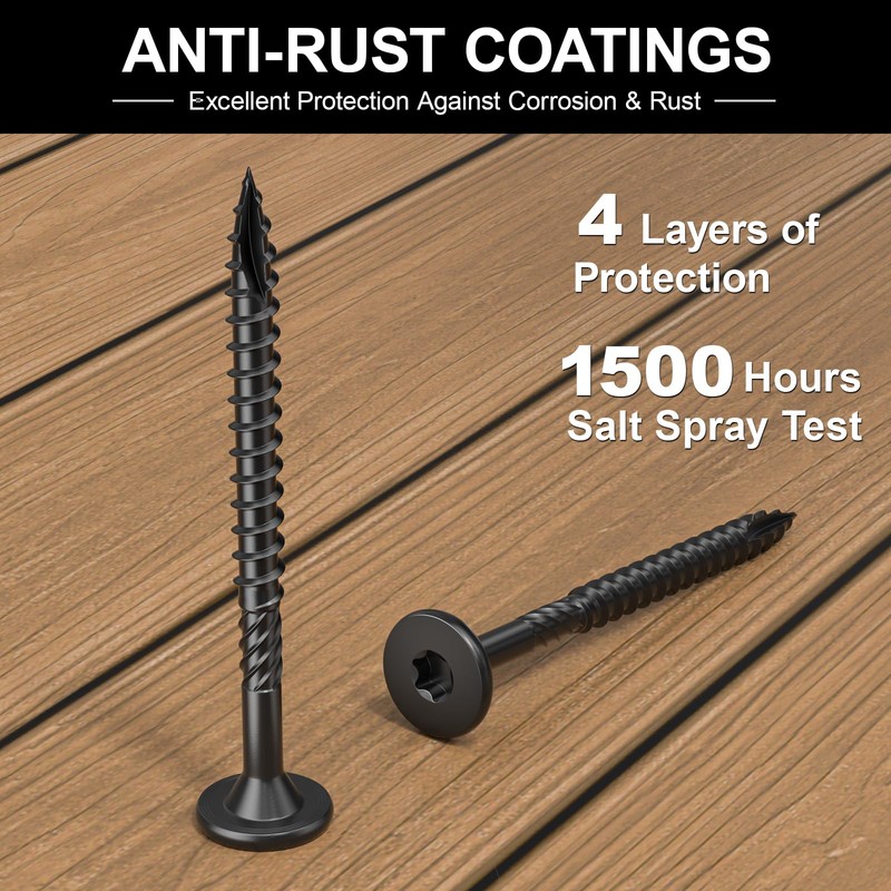 FMhotu 6 Inch Heavy-Duty Outdoor Deck Screws, 50Pcs Star Drive