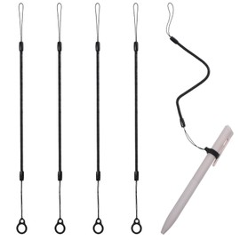 Aeaocvo 4PCS Elastic Pen Leash Pen Lanyard Retractable Spring Coil Strap with Silicone Ring Lanyard Tether for Tethering Drawing Pens
