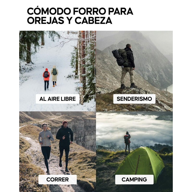 DANISH ENDURANCE Banda Térmica de Lana Merino con Forro Polar