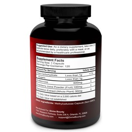 Divine Bounty D-Mannose Capsules - 600mg D Mannose Powder per Capsule with Cranberry and Dandelion Extract to Support Normal Urinary Tract Health - 120 Veggie Capsules