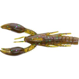 Gary Yamamoto Psycho Dad 4 inch Soft Plastic Craw 5 pack - Green Pumpkin Green Purple Flake