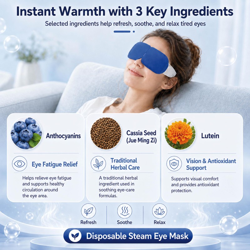 Steam Eye Mask, Unscented Self Heating Eye Masks, Disposable Warm