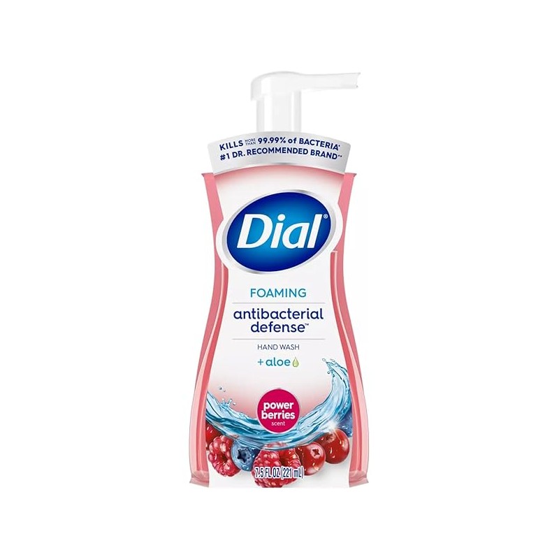 Dial DIA 03016 Antibacterial Foaming Hand Wash, Power Berries, 7.5
