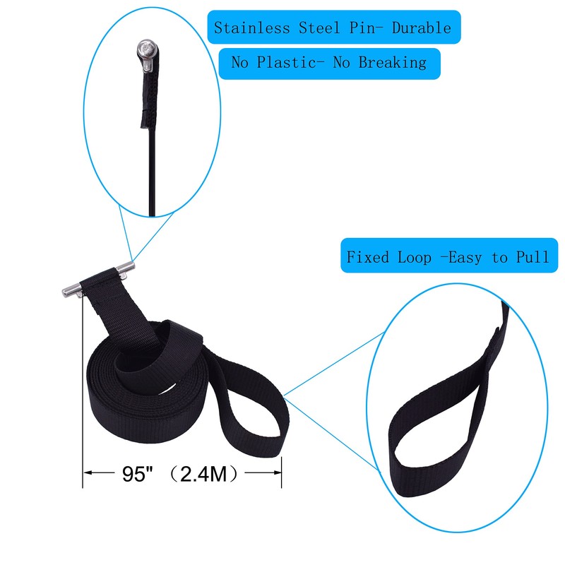 YYST 95" Patio Awning Pull Strap W/SS Pin RV Pull