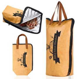 BBQ Blanket for Resting Meat, 21 inches BBQ Brisket Blanket Meat Resting Blanket for Smoking, Reusable Insulated Meat Resting Bag, Brisket Resting Blanket with Wide Mouth for BBQ/Smokers/Brisket/Beef