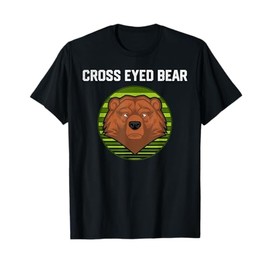 Funny Cross Eyed Bear Animal Graphic T-Shirt