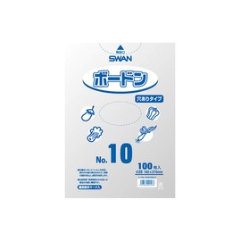 Shimojima 006763210 OPP Bag, Bourdon #20 No.10, With Holes, Transparent, 100 Sheets