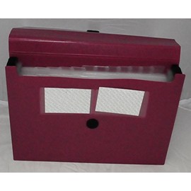 Foldersys Expanding File A4 Polypropylene 12 Compartments Velcro Fastening Bordeaux Red