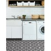 FloorPops Parma Peel & Stick Floor Tiles, Black