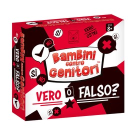 KANGUR Educational Game Quiz Card Game for Families and Educational Games | Children Against Parents, Real or Hard? | Italian Version | 54 Cards | Over 200 Questions | Game from 8 Years