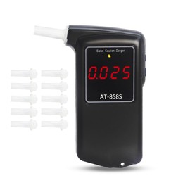 Breathalyzer That Detects How Much Alcohol has Breathalyser Alcohol Tester, High Precision Per Mille Meter with Digital Colour LCD Display, Professional Alcohol Tester with 10Pcs Mouthpieces
