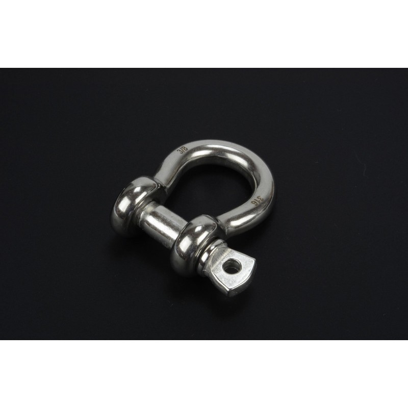 3/8" Anchor Shackle D Clevis Bow Ring 316 Stainless Steel