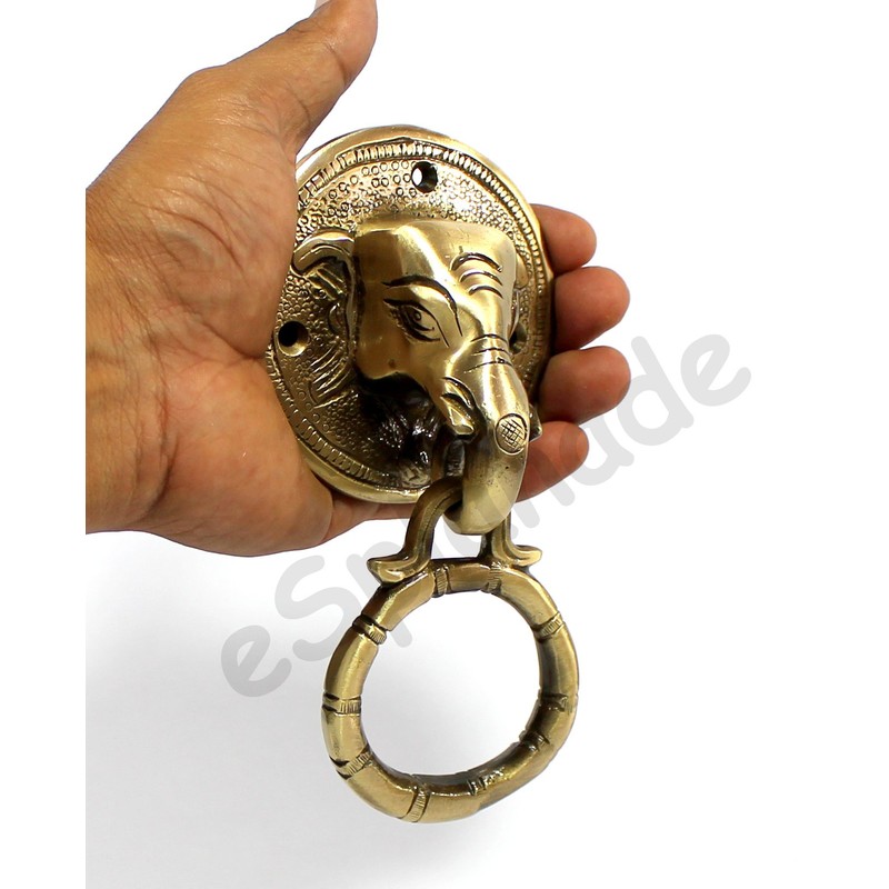 eSplanade Horse Rabbit Reindeer Elephant Brass Door Knockers Elephant Golden