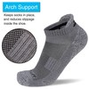 APTYID Men's Cushioned Athletic Running Ankle Socks, Dark Grey, Size