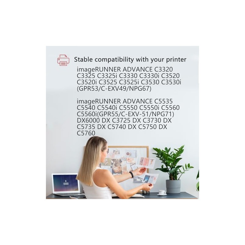 PTONPR WT-202 High-Capacity Waste Toner Box 1-Pack Replacement for Canon