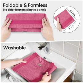 BALEINE Extra Large Storage Tote with Zippers & Carrying Handles, Heavy-Duty Oxford Fabric Moving Bags for Laundry, Space Saving, Storage, 2-Pack, Berry Red