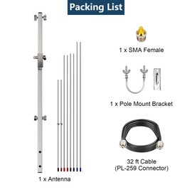 Yagi Antenna for Ham Radio Dual Band 2m 70cm VHF UHF (136-174/400-470MHz) 5 Element U2V3 Outdoor Directional Base Antenna with 32ft Cable for 2 Meter 144 MHz Handheld Repeater Satellite