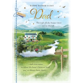 Father's Day Card, with Love to Dad - 10 x 7 inches - Piccadilly Greetings