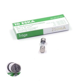 10 x Fuse Glass Self Closing 250mA/250VAC 5x20mm