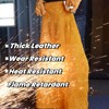 HKSICHENGKEJI Leather Welding Apron Heat Flame Resistant Protective Work Bib