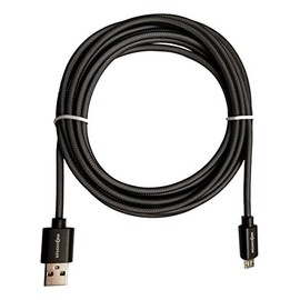Basan 10 Foot Charging Cord with Lifetime Replacement Warranty,Military Grade,for Micro USB Connections (Black, Micro USB)
