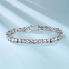 LGYIC Tennis Bracelet for Women|5MM Simulate Diamond Bracelets|4-Prong-Setting CZ|18k White
