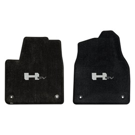 Lloyd Mats Custom-Fit Carpeted Floor Mats Premium Luxury Car Floor Liners for GMC Hummer EV SUV 2022-ON LogoMat 2PC Set Charcoal