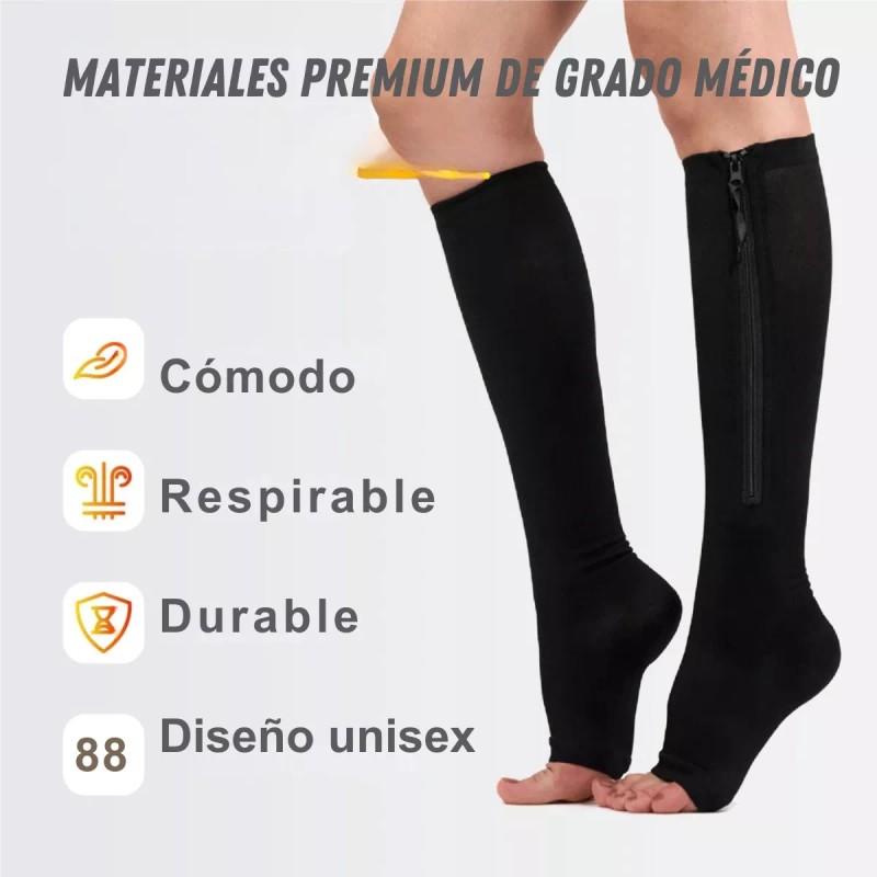 Veraly Calcetas De Cierre Compresión Medias Calcetines Como Zip Sox