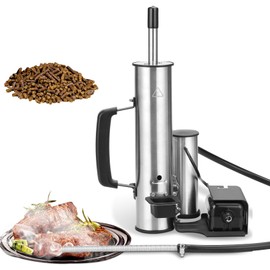 Outdoor Smoke Generator, Stainless Steel Electric Smoker, Smoke Tube for Pellet Smoker, Hot/Cold Smokers with Adjustable Smokes Volume Air Pump, Perfect for Cold Smoking Cheese, Traeger accessories